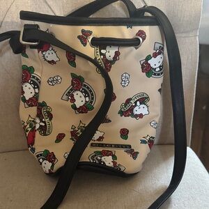 Hello Kitty Tan and Black Shoulder Bag